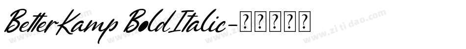BetterKamp BoldItalic字体转换